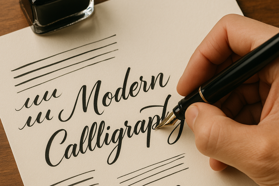 El arte de la caligrafía moderna con pluma estilográfica